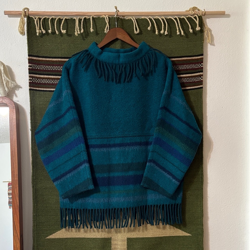 Lapp Lander lap lander lapplander made in Norway 100% wool fringe vintage sweate